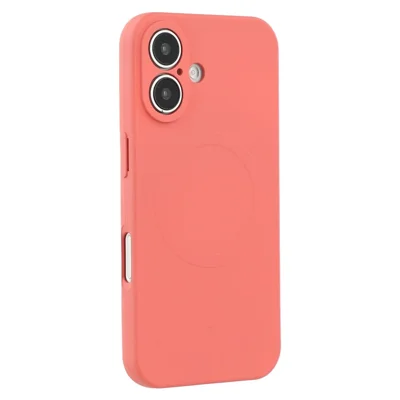 For iPhone 16 Plus Case Compatibel met MagSafe Schokbestendige TPU Hoesje - Camellia Rood
