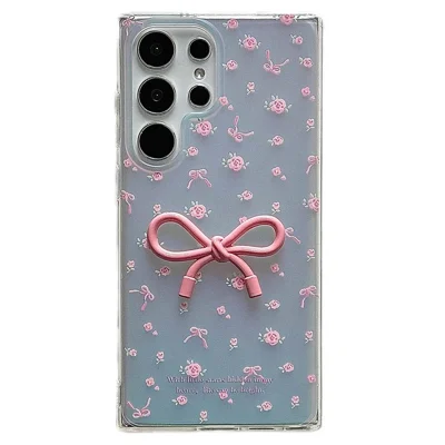 For Samsung Galaxy S24 Ultra Case Flower Pattern IMD TPU Phone Cover