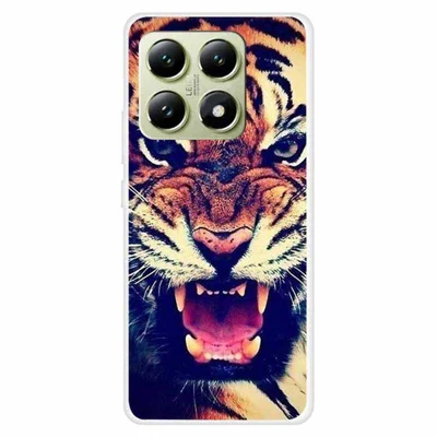 For Xiaomi 14T Case TPU Pattern Printing Anti-Fall Phone Cover - Tiger