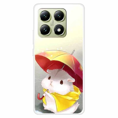 For Xiaomi 14T TPU Case Pattern Printing Anti-Drop Phone Back Cover - Umbrella Squirrel