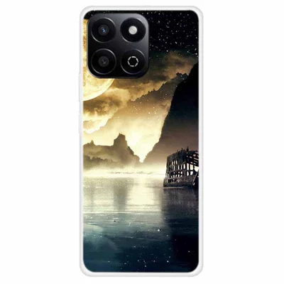 TPU Case for Honor X7c 5G / X7c 4G / 200 Smart 5G / Play9T 5G / Play 60 Plus 5G Pattern Printing Anti-Drop Phone Back Cover - Moonlight Lakeside