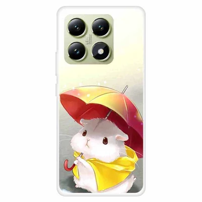 For Xiaomi 14T Pro TPU Case Pattern Printing Anti-Drop Phone Back Cover - Umbrella Squirrel