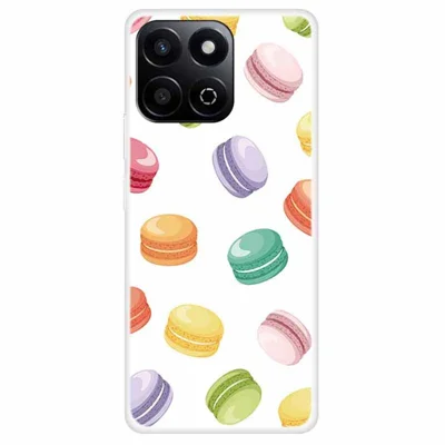 TPU Phone Case For Honor Play 60 Plus 5G / 200 Smart 5G / Play 9T / X7c 4G / X7c 5G Pattern Printing Soft Protective Cover - Macaroon