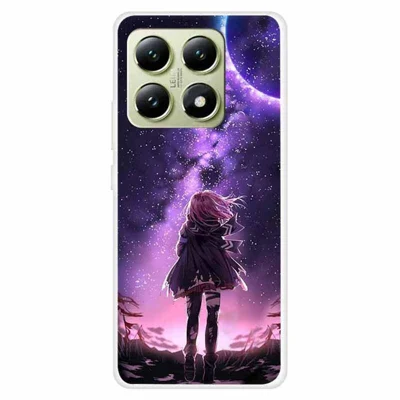 For Xiaomi 14T Case TPU Pattern Printed Shockproof Phone Cover - Stars and Girl