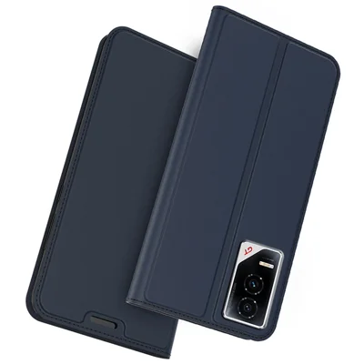 For Honor GT Case PU Leather Phone Cover with Card Holder Stand Magnetic Closure - Blue