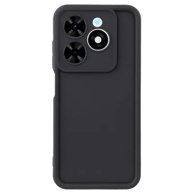 TPU Case for TECNO Spark Go 2024 4G / Pop 8 / Spark 20 / 20C / Infinix Smart 8 4G / 8 Pro 4G / 8 HD 4G / 8 Plus / Hot 40i Phone Cover Grooved Design - Black