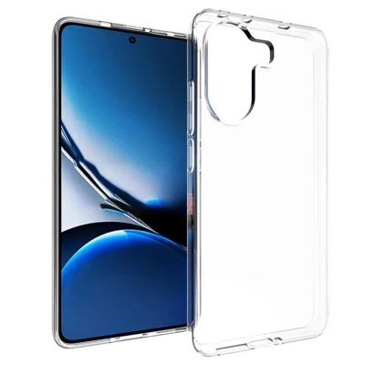 Transparante telefoonhoesje voor Xiaomi Poco X7 Pro 5G / Redmi Turbo 4 5G, watermerkbestendig, TPU achterkappen