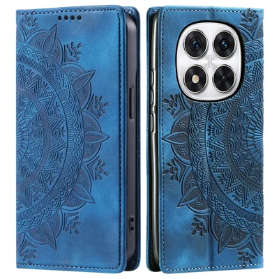 Style-010 Leren Cover voor Xiaomi Redmi Note Note 14 Pro+ 5G / 14 Pro 5G / Poco X7 5G Telefoonhoesje met Afdrukpatroon - Blauw