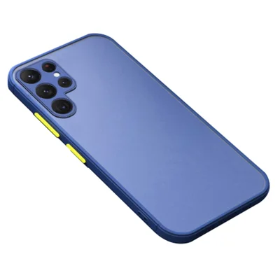 For Samsung Galaxy S24 Ultra Case TPU + PC Matte Anti Drop Phone Back Cover - Sapphire