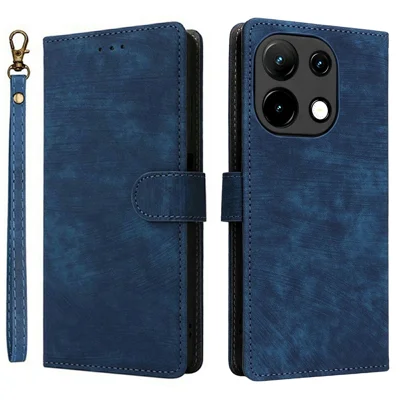 For Umidigi Note 100 Wallet Case RFID Blocking PU Leather Cover Stand View - Blue