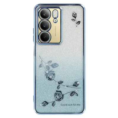 KADEM For Realme C75 4G Case Flower TPU Flexible Gradient Phone Cover - Blue