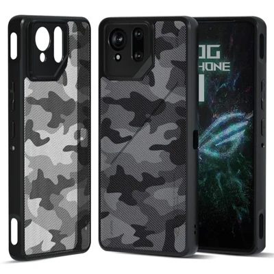 جراب IBMRS لهاتف Asus ROG Phone 9 5G / Phone 9 Pro 5G، جراب واقي قوي من مادة TPU + PC مقاوم للصدمات مع حماية للكاميرا - تمويه فني