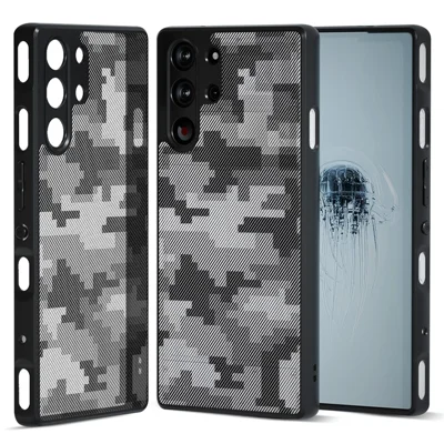 IBMRS For ZTE nubia RedMagic 10 Pro 5G / 10 Pro+ 5G Case TPU + PC Heavy Duty Shockproof Phone Cover Camera Protection - Grid Camouflage