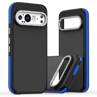 For Google Pixel 9 Pro  /  Pixel 9 Case Skin Touch PC + TPU Anti Drop Phone Back Cover - Blue