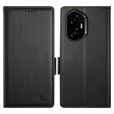 DF-010 For Honor 300 standtaske i PU-læder med walletfunktion - Sort
