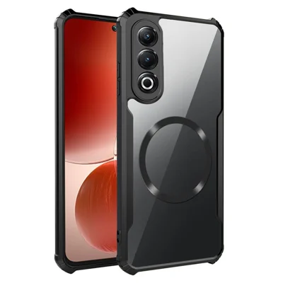 For itel S25 4G Magnetic Case Reinforced Corners TPU + Acrylic Phone Cover