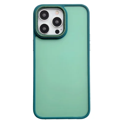 For iPhone 14 Pro Case Gear Inspired Design PC + TPU Skin Touch Phone Cover - Green