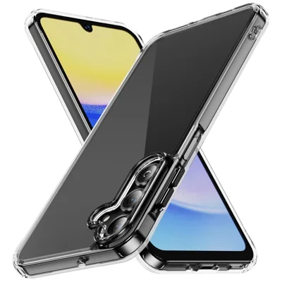 For Samsung Galaxy A36 5G Case Crystal Clear PC + TPU Shockproof Phone Cover - Black