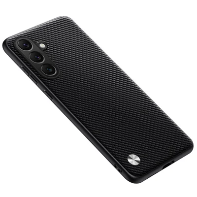 For Samsung Galaxy A15 5G  /  4G Case Anti Drop TPU + PU Leather Texture Phone Protective Cover - Carbon Fiber Texture