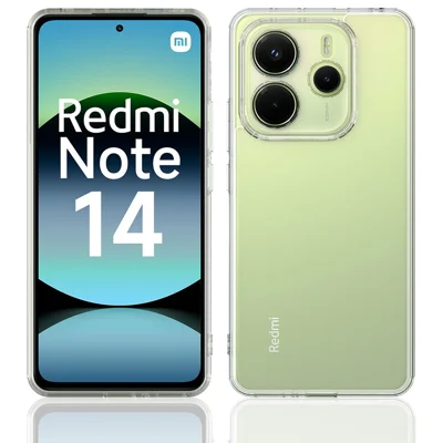 For Xiaomi Redmi Note 14 5G Clear Phone Case TPU+Acrylic Shockproof Phone Back Cover - Clear