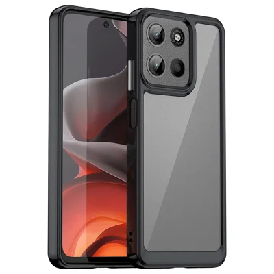 For Motorola Moto G17 Power 4G / G17 4G / G15 4G / G15 Power 4G TPU + Acrylic Protective Clear Phone Cover - Black