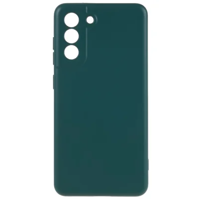 Phone Case for Samsung Galaxy S21 FE 5G Shockproof Cover Arc Edge Cell Phone 2.0mm Slim TPU Back Case - Midnight Green