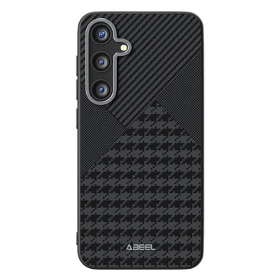 ABEEL For Samsung Galaxy S24 FE Magnetic Case PC TPU Aluminum Alloy PU Phone Back Cover