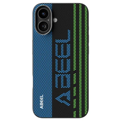 ABEEL For iPhone 16 Plus Case Compatible with MagSafe Micro-Embossing 6D Printed PC TPU Aluminum Alloy Leather Phone Cover - Outstanding No. 1