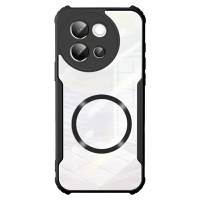 For vivo V40 Lite 5G Magnetic Case Reinforced Corners TPU + Acrylic Phone Cover