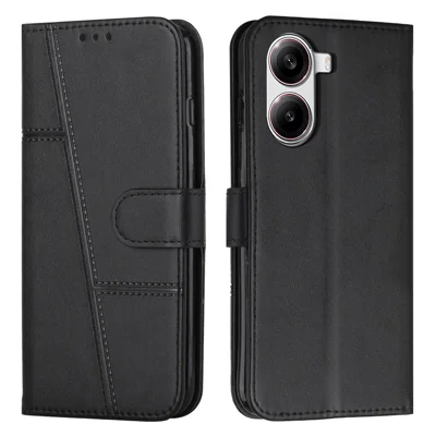 Wallet Case for Xiaomi Redmi Turbo 4 5G / Poco X7 Pro 5G Leather Stand Protective Phone Cover - Black