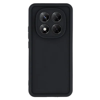 Til Xiaomi Redmi Note 14 Pro 5G / Poco X7 5G Skåle med Rillede Design TPU Anti-skridt Telefondæksel - Sort