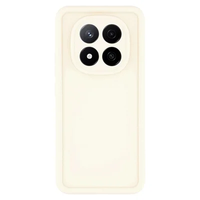For Xiaomi Redmi Note 14 Pro+ 4G Case Grooved Design TPU Anti Slip Phone Cover - Beige