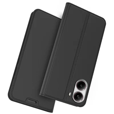For Xiaomi Redmi Turbo 4 5G / Poco X7 Pro 5G Case PU Leather Phone Cover with Card Holder Stand - Black
