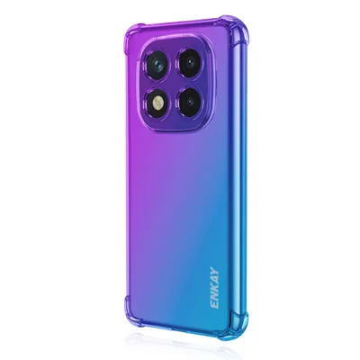 ENKAY For Xiaomi Redmi Note 14 Pro+ 5G TPU Case Thickened Four Corner Drop-Proof Phone Back Cover - Purple / Blue