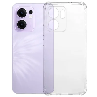 KALEBOL For Oppo Reno13 F 5G (Reno 13 FS 5G) / 4G Clear Phone Case 1.5mm TPU Shockproof Phone Cover - Transparent