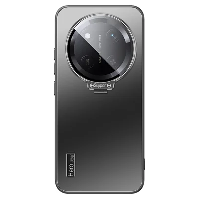 Obudowa na telefon Honor X60 Pro 5G / X9c 5G / Magic7 Lite 5G z ochroną soczewki obiektywu, podstawką, tyłem z TPU + PC - Czarny