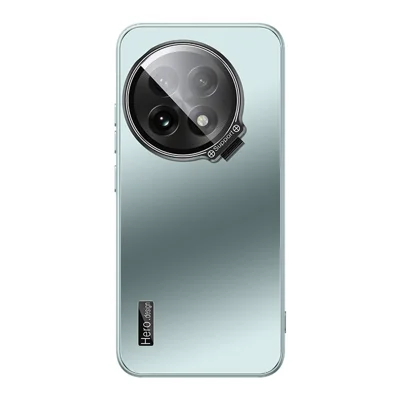 For OnePlus Ace 5 5G Case with Lens Frame Kickstand TPU + PC Dropproof Phone Cover - Cyan