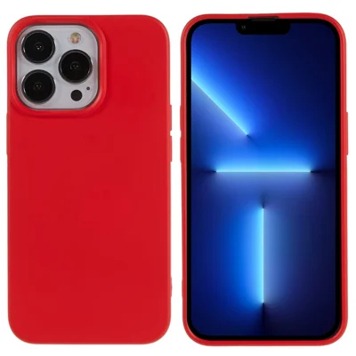 Pour iPhone 13 Pro 6,1 pouces Étui de protection flexible en TPU de 2,0 mm - Couleur : rouge