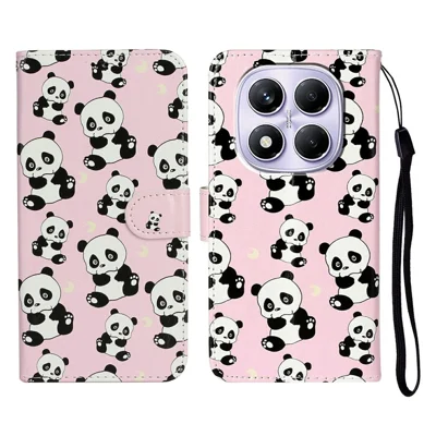 For Xiaomi Redmi Note 14 Pro 4G Case Pattern Leather Wallet Phone Cover - Panda