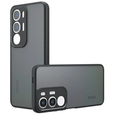 For vivo Y29 5G  /  Y19s 4G Case Skin-Touch TPU + PC Matte Phone Back Cover, Transparent Black