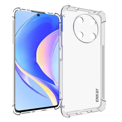 ENKAY HAT PRINCE For Huawei Enjoy 50 Pro 4G / nova Y90 4G Clear Phone Case Soft TPU Anti-slip Strip Edge Drop Protection Cover