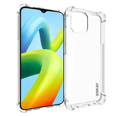 ENKAY HAT PRINCE Przezroczysta obudowa na telefon do Xiaomi Redmi A1 4G / A2 4G, antypoślizgowa obudowa TPU z wzmocnionymi narożnikami chroniącymi przed upadkiem