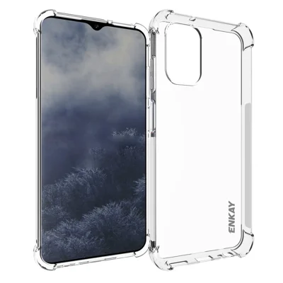 ENKAY HAT PRINCE Pour Nokia G60 5G Coque de protection en TPU transparent renforcée aux coins Anti-dérapante Bande anti-chute Couvercle anti-choc