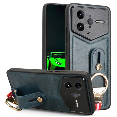 For Xiaomi Poco F7 Ultra 5G / Redmi K80 Pro 5G Case Wristband Kickstand Leather + PC + TPU Phone Cover with Bottle Opener - Blue