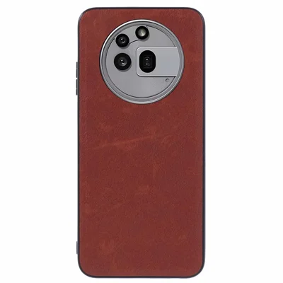 For Nothing Phone (3a) Pro Case Retro Leather Coated PC + TPU Phone Cover - Brown