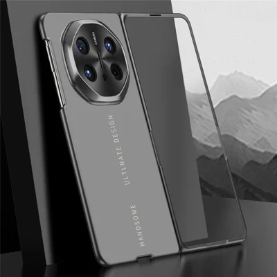 غطاء هاتف Huawei Mate X6 رفيع جدًا، غطاء واقي من البولي كربونات أملس بلون رمادي