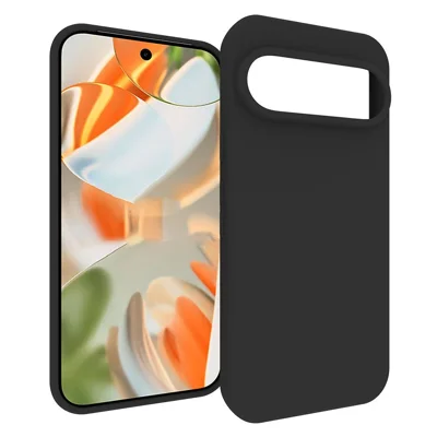 For Google Pixel 10 Pro / 10 Case Soft Matte Back TPU Black Phone Cover , Large Cutout