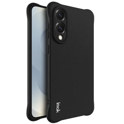 IMAK For Samsung Galaxy S25 Edge Case TPU Phone Cover Airbag Shockproof Protection - Matte Black