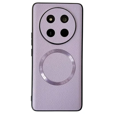 For Honor Magic7 Lite 5G / X9c 5G / X60 Pro 5G Magnetic Case Litchi Texture PU Leather + TPU Phone Back Cover - Purple