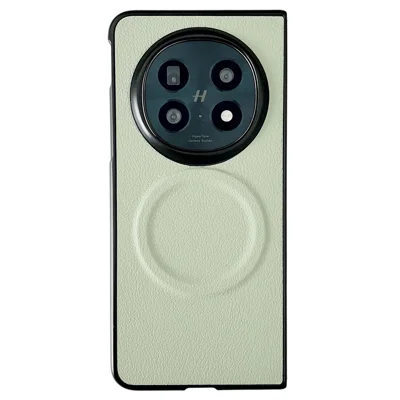 غطاء لهاتف Oppo Find N5 5G متوافق مع MagSafe، غطاء خلفي من مادة البولي يوريثان الصناعي والمطاط الحراري - أخضر فاتح